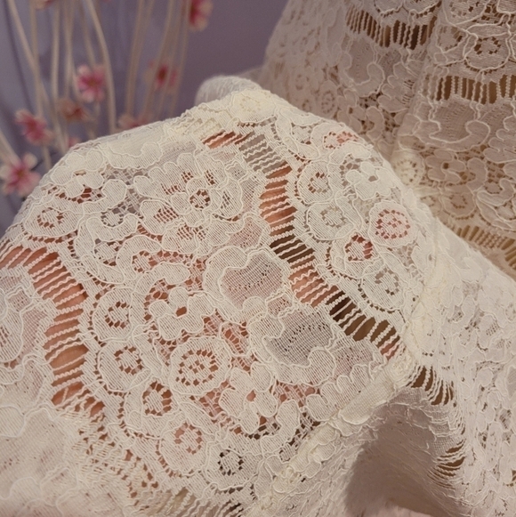 TRIXXI White Lace With Tulle Hem Dress - Picture 7 of 10